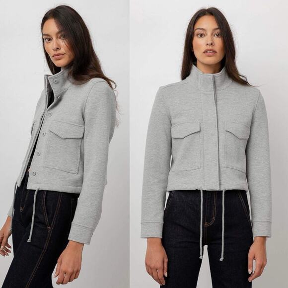 Rails Women’s Thurston Crop Jacket in Heathered Grey Size X-Large - Picture 14 of 14